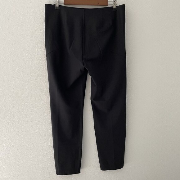 Athleta Interstellar Tight Flat Front Slit Hem Straight Leg Nylon Pant Black 12 - Picture 2 of 9